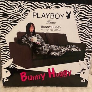 PLAYBOY Zebra Print Bunny Huggy - Black & White